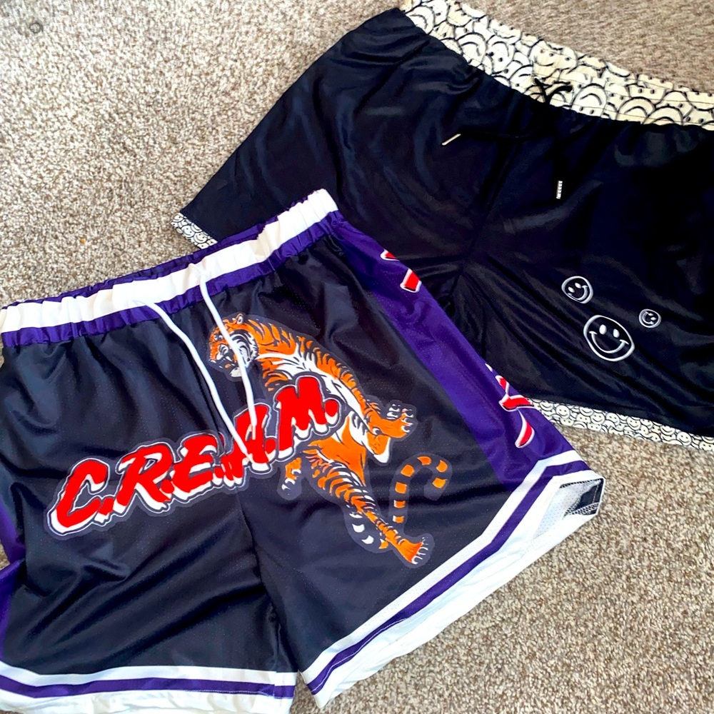 Above the knee athletic shorts!
